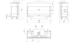 2 kW teljesítményű C-Energiaosztályos-LEO 100 PANORÁMA GÁZKANDALLÓ