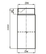 FÜSTCSŐ EGYENES 100CM HOSSZÚ - Image 2