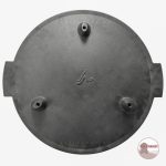 3 Lábú Öntöttvas Grilltárcsa / Sütőtárcsa - Ø 38 cm - Enyhén íves, kerek - Image 3