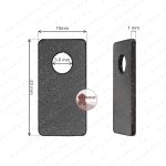 Üvegrögzítő fül Kandalló, Kályhaajtóhoz, 20x10 mm, Csavar nélkül - Csere, Pót alkatrész