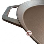 Extra nagy, Öntöttvas serpenyő - 45 cm Ø - Grillre, Sütőbe és Kemencéhez - Fogantyúval - Image 3