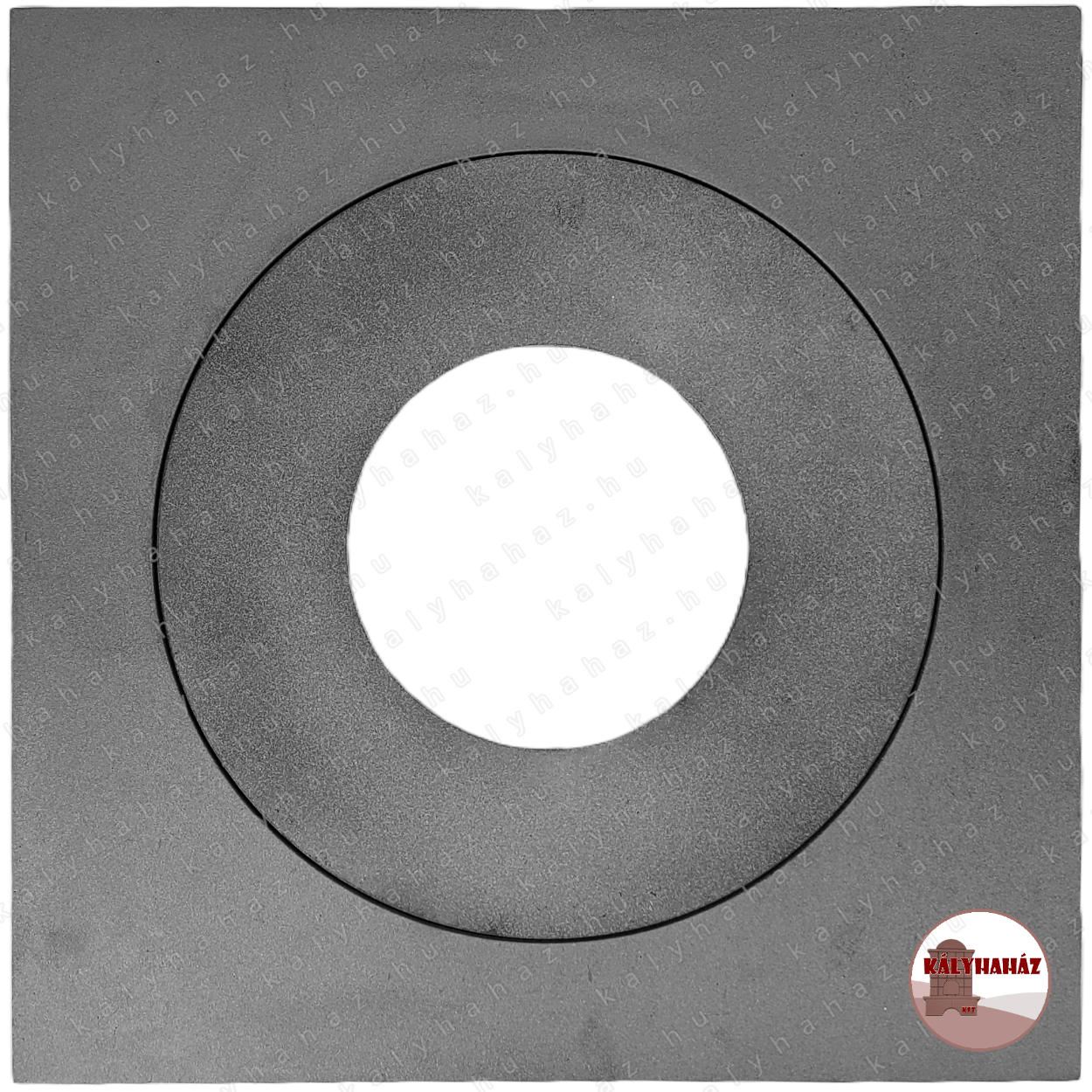 nagyméretű 40 cm átmérőjű tűzhelylap szűkítő karika bográcshoz lábashoz 400mm-ről 200mm-re, 53x53 cm-es platnihoz-5 Tűzhelylap Szűkítő gyűrű - 400➝200 mm - Az 530x530 mm-es TL-9 platni szűkítője - Image 1