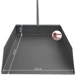 Nagy fém hamuzó lapát - Kazánhoz és Kályhához - 80 cm, Fém nyéllel - Image 5