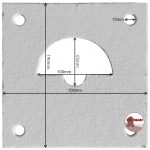 Cserépkályha és Kazán ajtó Szigetelőlap 190x190 mm – Huzatszabályzós ajtókhoz, Celsius kazán ajtó szigetelés (KVS Lap) - Image 2