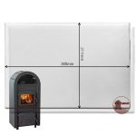 Wamsler Kamino, Servant 6-8kw Hőálló Üveg 305x211 mm - Csere, Pót Kandalló, Kályha tűztérajtó üveg - Image 2