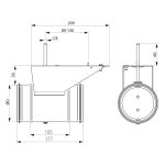 Légtömör pillangószelep Ø 125 mm átmérőjű, Tengelyes kivitel, Kézi/motoros működtetésű  (Szilikon tömítéssel) - Image 2