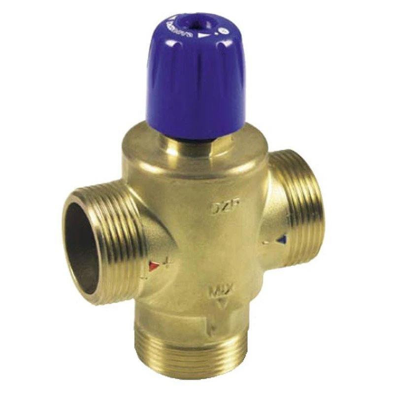 regulus-mt52hc-dn32-termosztatikus-forrazasvedo-keveroszelep Regulus MT52HC termosztatikus forrázásvédő keverőszelep 20–70 °C, 5/4" külső menet, középső kimenettel - Image 1